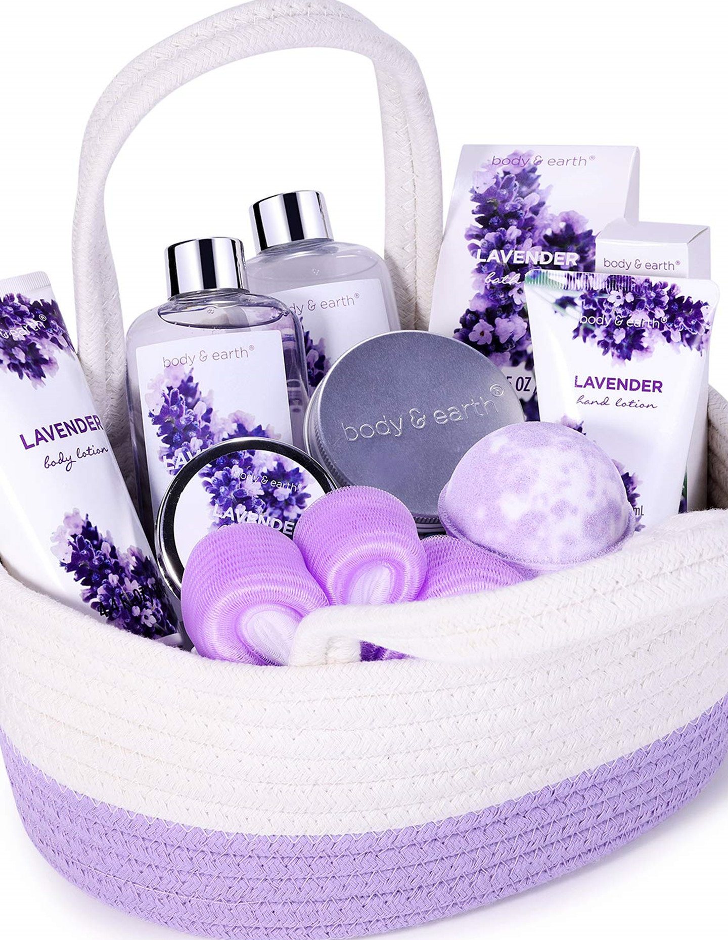 Body & Earth Lavender Scented Women Bath Spa Gift Set 11 PcsU