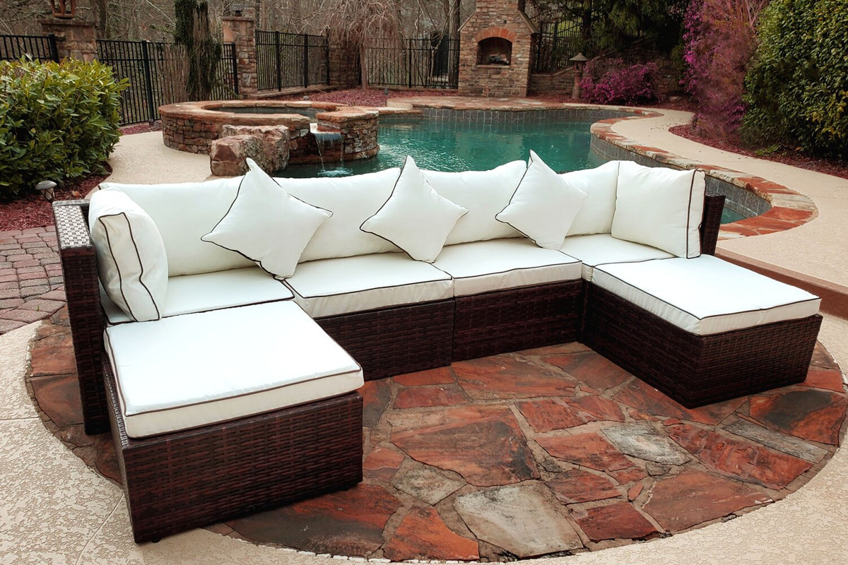 Burruss Outdoor Reversible Patio Sectional With Cushions